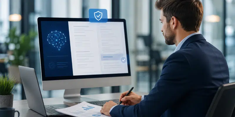 Irish business owner reviewing new AI labelling rules